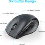 Bluetooth Mouse, 3000DPI Wireless Mouse, 24 Month Battery Life With Battery Indicator, 3000/2000/1600/1200/800 dPi, Grey Image 2