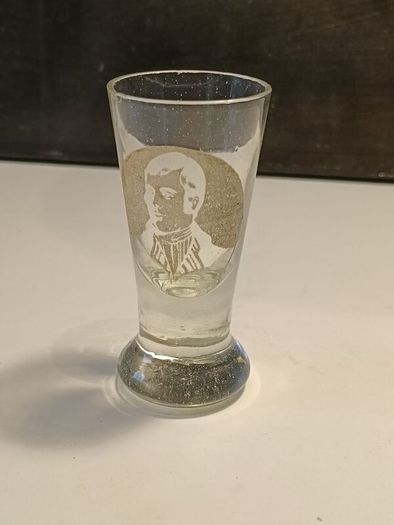 Rare Georgian etched toasting glass