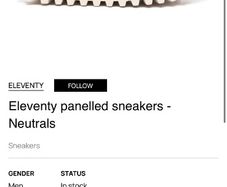 Eleventy Panelled Runners