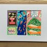 Original art original painting on paper mounted fish art fauvism contemporary Irish art Image 3