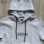 Bershka Ice Blue / White Graphic Print Hoodie - Size XS Image 4