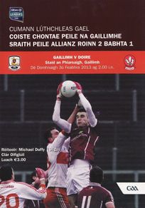 2013 Galway v Derry - GAA Allianz Football League Programme - Pearse Stadium
