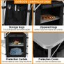 Kitchen Table/Cabinet Camping Large Sturdy Portable Folding Cooking Storage Rack Zippered Bag Outdoors Windproof Black Image 5