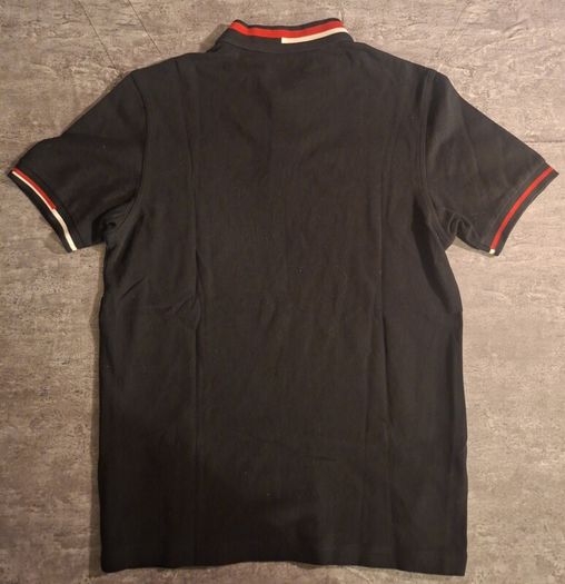 Fred Perry Bold Stripe Collar Polo Shirt Mens Medium Black Red White