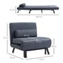 Sofa Bed Dark Grey Image 3