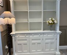 Solid Wood Antique Dresser/ Cabinet/ Bookshelves in Farrow and Ball