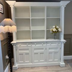 Solid Wood Antique Dresser/ Cabinet/ Bookshelves in Farrow and Ball
