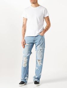 Just Cavalli Men's Jeans Trousers with 5 Pockets S01LA0144N31990, 470 Indigo, 38 / XL