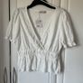 top Bnwt pull & bear short sleeve lace top Image 7