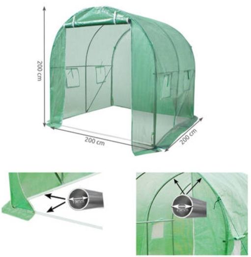New Greenhouse Tunnel 4m2 . 200cm x 200cm