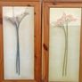 Beautiful Set of 2 Large Flower Pictures Image 2