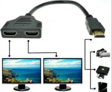 NEW HDMI 1 in to 2 Out Onversion Splitter Male to Female M/F Adapter Converter TV