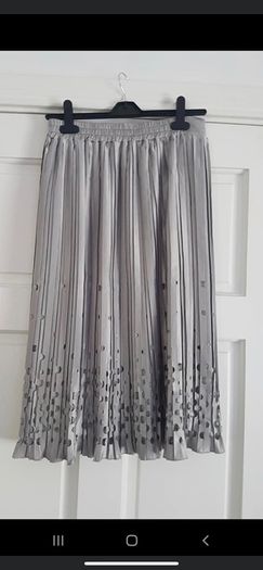 Metallic midi skirt