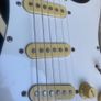 Vintage 1970s "Eagle" Stratocaster-style electric guitar, featuring a custom aftermarket cosmetic finish Image 8