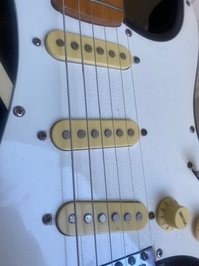 Vintage 1970s "Eagle" Stratocaster-style electric guitar, featuring a custom aftermarket cosmetic finish