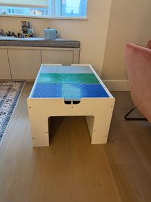 Build 'n' Store Large Wooden Base Plate Building Table White