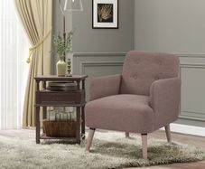 Upholstered Armchair, Living Room Chairs with Birch Wood Legs