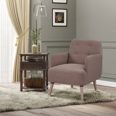 Upholstered Armchair, Living Room Chairs with Birch Wood Legs