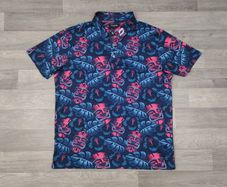 Druids Golf Floral Patterned Polo Short Mens XL