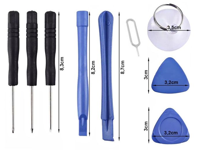 New 9 in 1 Mobile Repair Opening Tool Kit Set Screwdriver for Smart Phone #1433