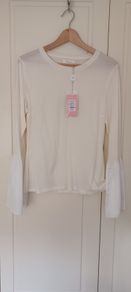 Finery off white T-shirt, sz 12, new with tags
