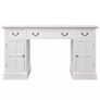 Double Pedestal Desk White 140x48x80 cm Image 4