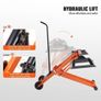 Lawn Mower Lift with Hydraulic Jack, 500 Lbs Weight Capacity, Solid Carbon Steel Lawn Mower Lift, Adjustable Movable Lawn Lifter for Riding Tractors Image 2