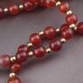 Antique Zigzag Tibetan Agate Pendant With Carnelian Beads Necklace Image 5