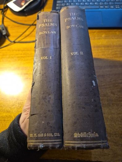 1926, Antique Find. The Psalms Patrick Boylan. A study of the Vulgate Psalter in the Light of the Hebrew Text. 2 Volumes. Vintage. Religious.