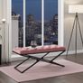 Metal frame bench with velvet seat 100x40 Image 7