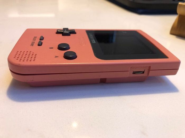 Nintendo Heaven - IPS Display and Audio Amp Modded Original Nintendo Gameboy Pocket - In lovely original Pink Shell - optional flash cart - #393