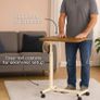Height Adjustable Portable Overbed Table with Wheels Adjustable Over Bed Table for Elderly Image 5