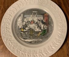 Adams Ironstone Plate Mr Pickwick addresses the Club