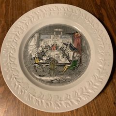 Adams Ironstone Plate Mr Pickwick addresses the Club