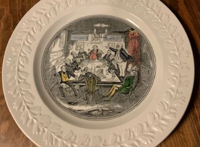 Adams Ironstone Plate Mr Pickwick addresses the Club
