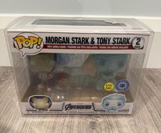 Funko Avengers Iron Man Morgan Stark and Tony Stark Pop in a Box Exclusive Glow in the Dark 2 Pack Vaulted