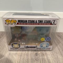 Funko Avengers Iron Man Morgan Stark and Tony Stark Pop in a Box Exclusive Glow in the Dark 2 Pack Vaulted