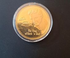 3 coins 2 Elvis Presley gold and silver in capsules and 2003 Special Olympics World Summer Games Commemorative 5 Pound coin