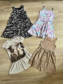 girls jersey dress bundle 7/9y