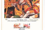 1983 Great Britain Limited Edition Lithographed Print measuring 333mm X 257mm showing Fairs Commemorative Stamps with First Day of Issue Cancel