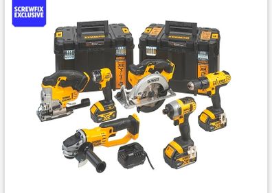 Dewalt 6pc 18v Tstak kit and Tstak FM radio