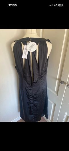 Black halter neck dress size 16 - new