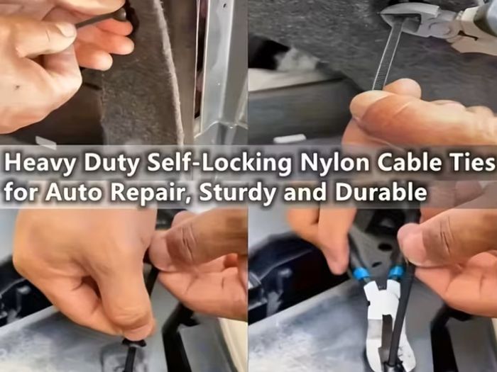 200pcs Heavy-Duty Self-Locking Nylon Cable Ties, Thickened High-Strength UV-Resistant Fasteners with Tool-Free Locking Mechanism, Durable and Flexible,