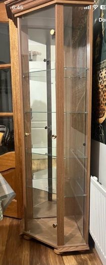 Wooden Corner Display Cabinet
