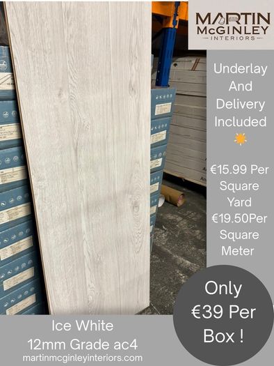 New Ice White 12mm Laminated Flooring