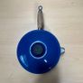 Le Creuset Blue Cast Iron Saucepan 20cm Lid Wood Handles - VGC Image 6