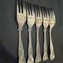 Set 5 Kings Pattern A1 Silver Plated Newbridge Irish Dessert Forks Image 7