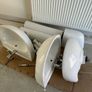3x Brand New Bathroom Sinks, Pedestals & Mixer Taps (New Build Removal) Image 2