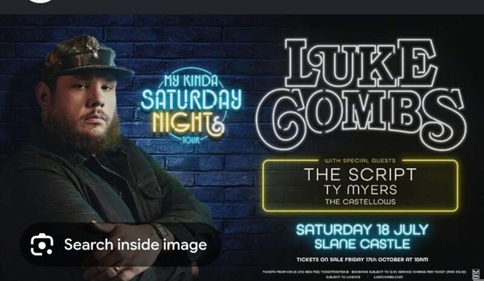 Luke combs Slane 18th July