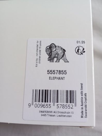Swarovski crystal elephant